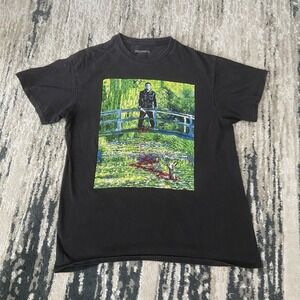 Halloween Michael Myers T-Shirt Monet Landscape Black Short Sleeve Size‎ Small